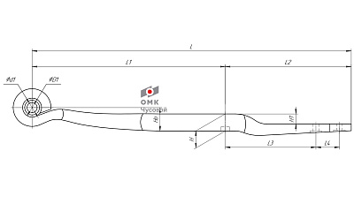 Полурессора для BPW, аналог 05.082.13.67.0 (крепление сверху)